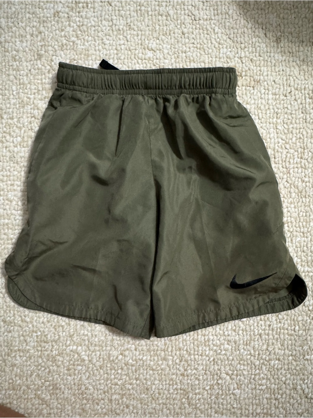 Nike Boys Olive Green Athletic Shorts
